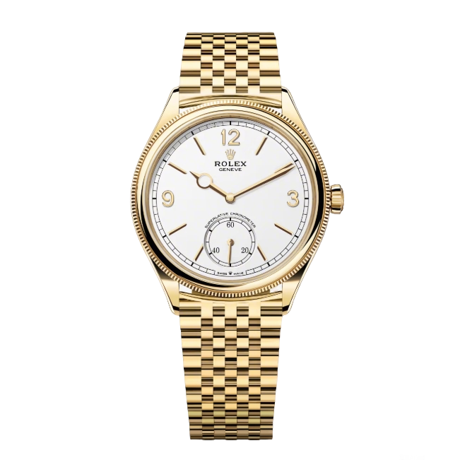 Rolex 1908 39 mm, 18 ct yellow gold, polished finish Reference 52508